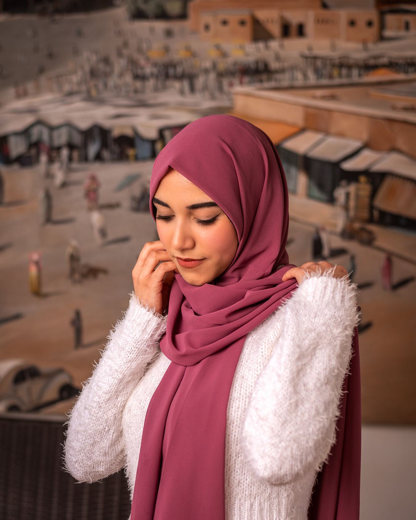 Portrait femme hijab Marrakech